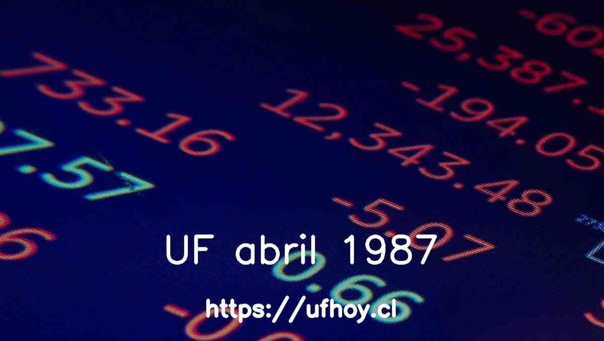 Valores de la UF abril 1987