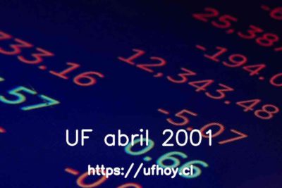 Valores de la UF abril 2001