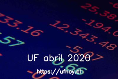 Valores de la UF abril 2020