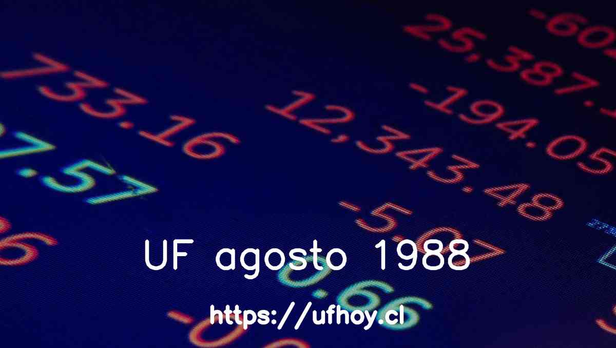 Valores de la UF agosto 1988