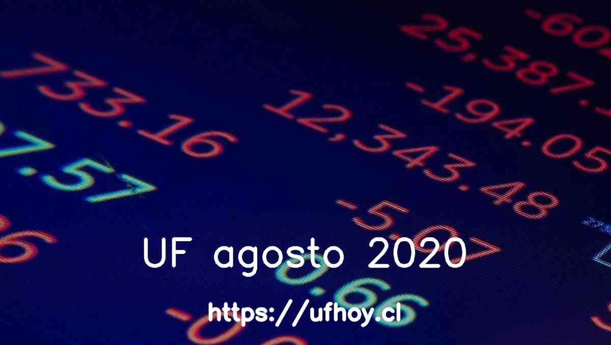 Valores de la UF agosto 2020