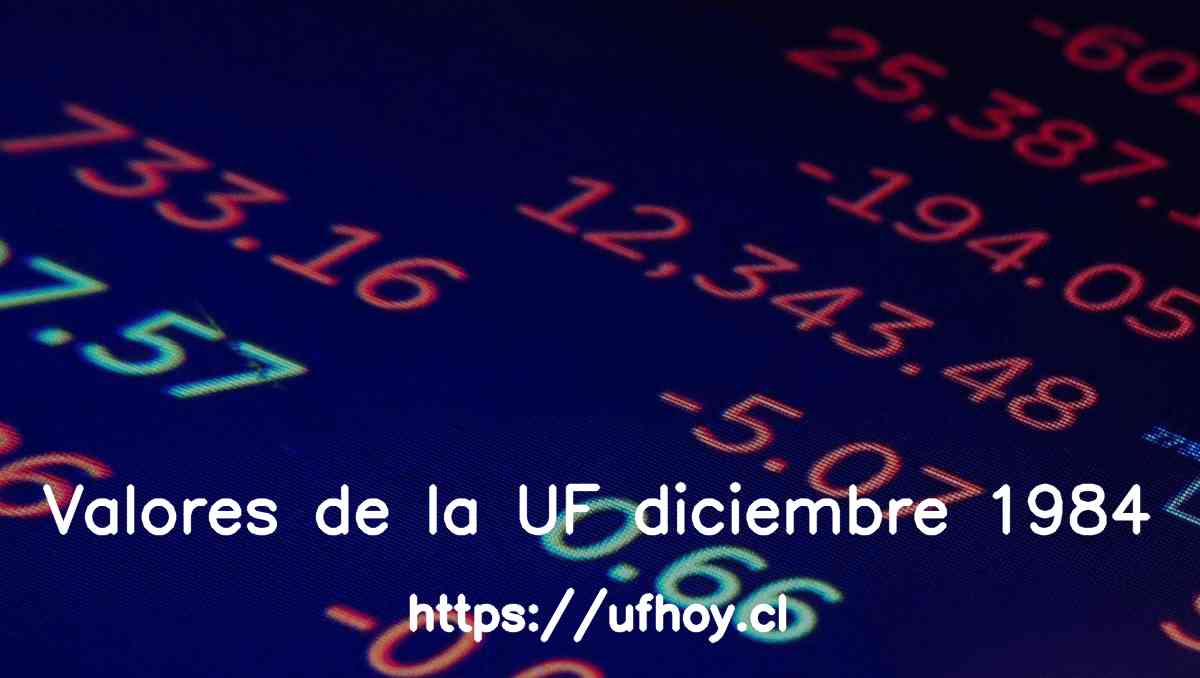 Valores de la UF diciembre 1984