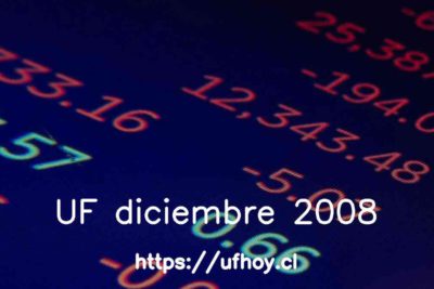 Valores de la UF diciembre 2008