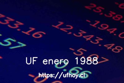 Valores de la UF enero 1988