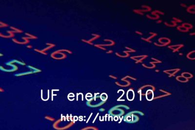 Valores de la UF enero 2010