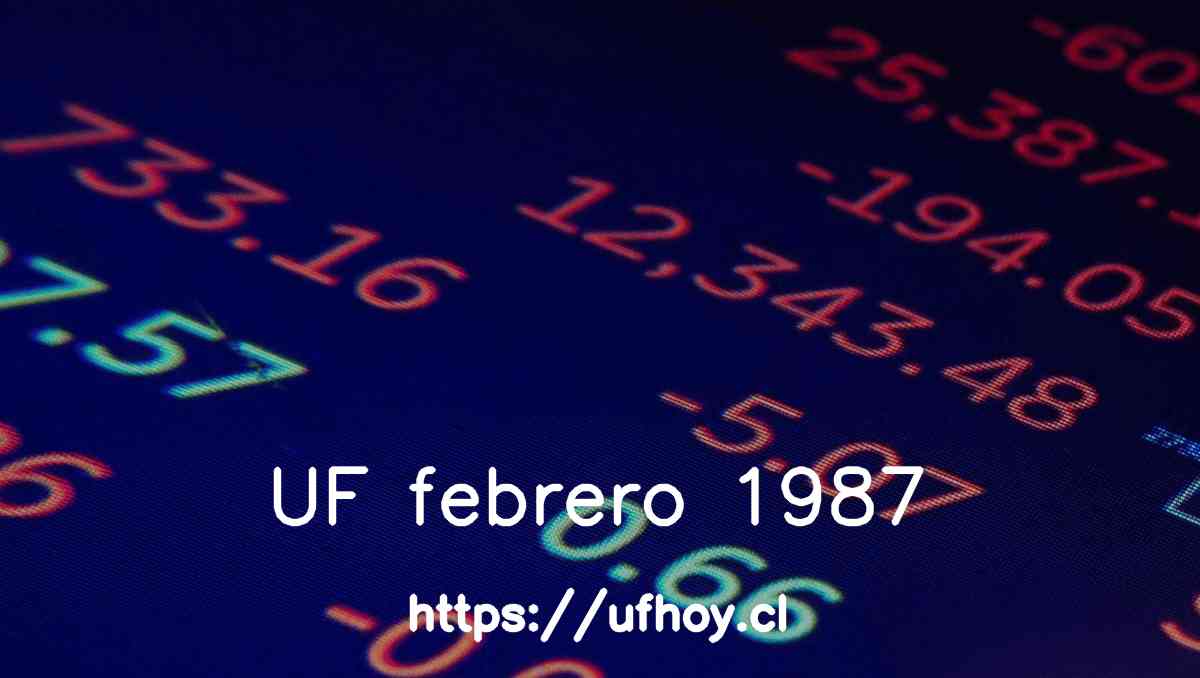 Valores de la UF febrero 1987