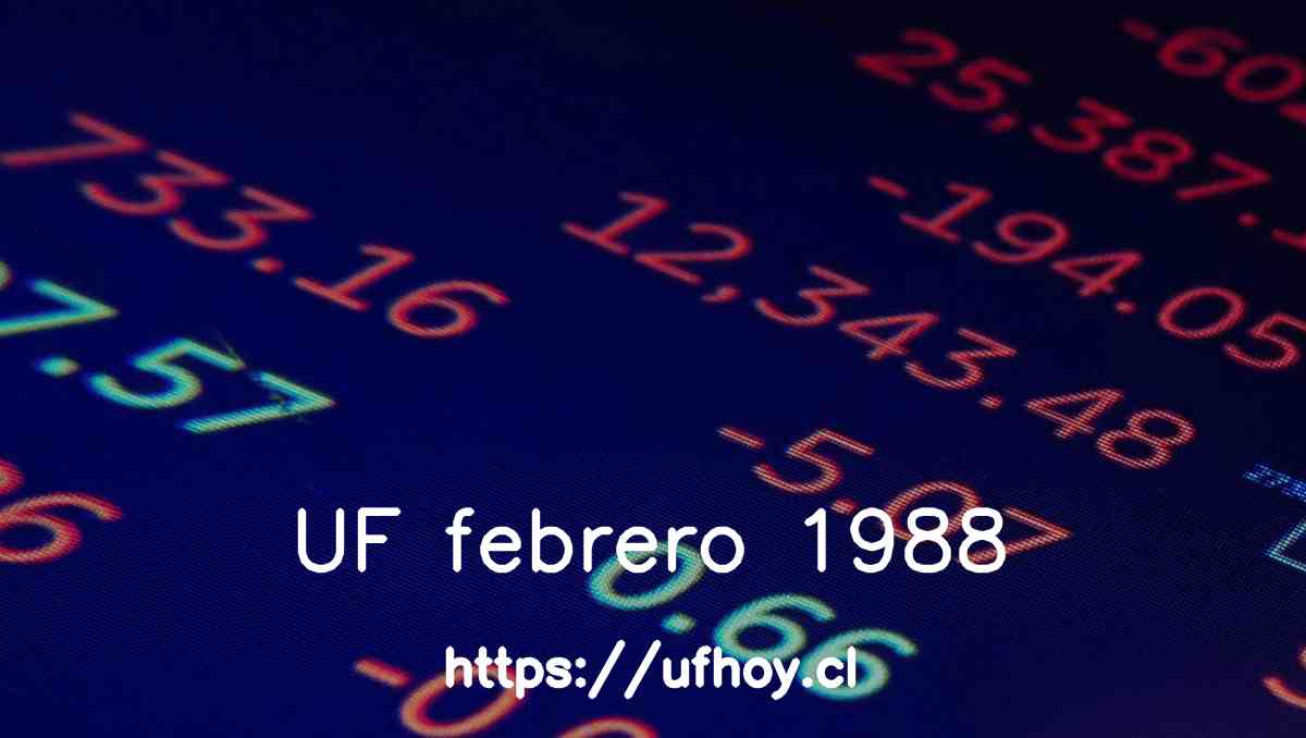 Valores de la UF febrero 1988