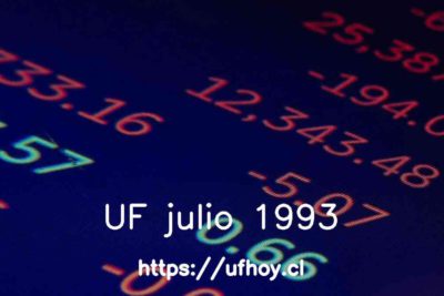 Valores de la UF julio 1993