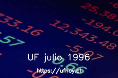 Valores de la UF julio 1996