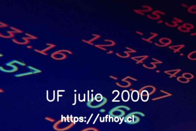 Valores de la UF julio 2000