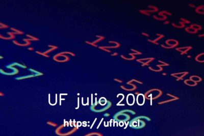 Valores de la UF julio 2001