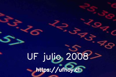 Valores de la UF julio 2008