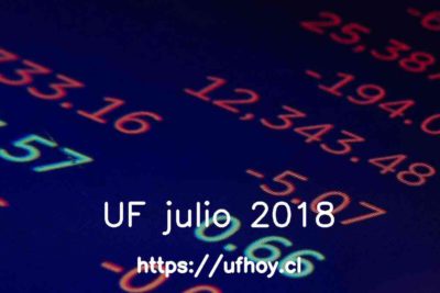 Valores de la UF julio 2018