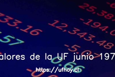 Valores de la UF junio 1979