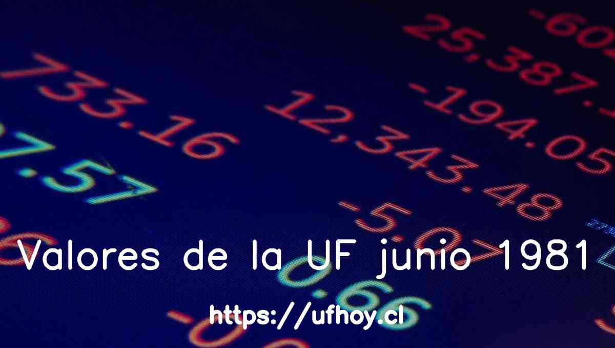 Valores de la UF junio 1981