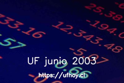 Valores de la UF junio 2003