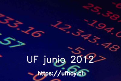 Valores de la UF junio 2012