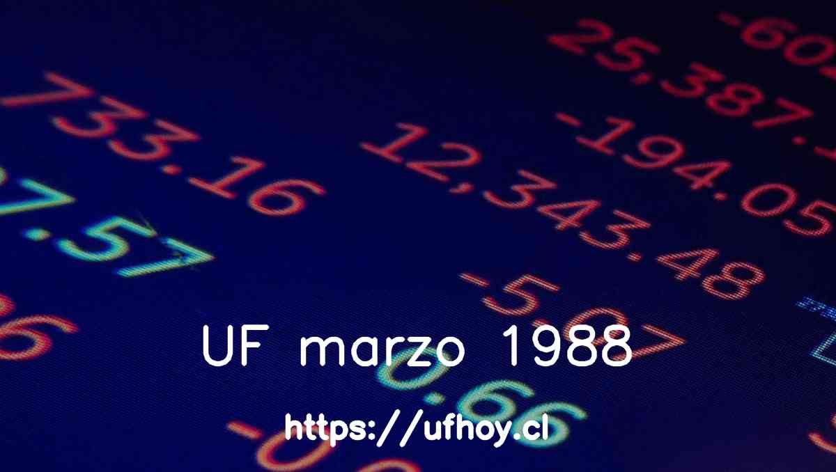 Valores de la UF marzo 1988