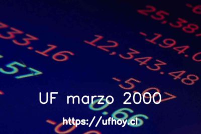 Valores de la UF marzo 2000