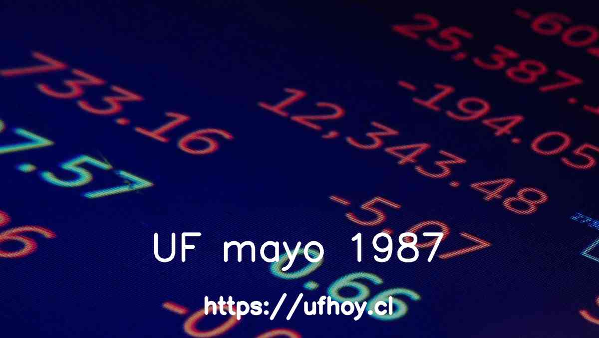 Valores de la UF mayo 1987