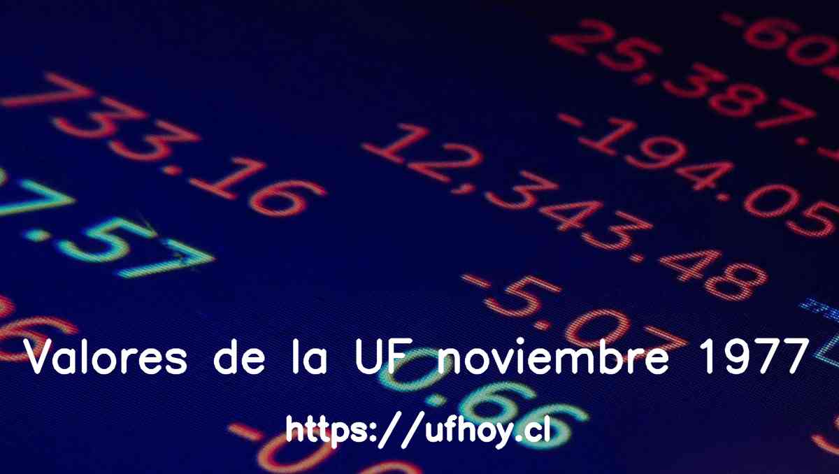 Valores de la UF noviembre 1977