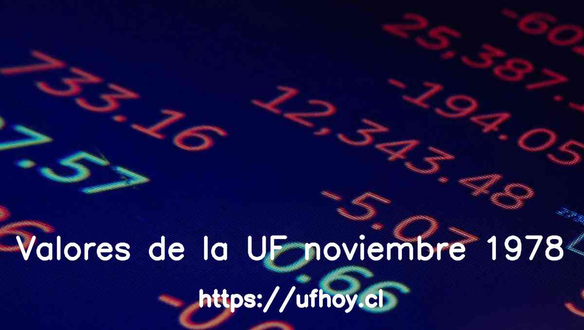 Valores de la UF noviembre 1978