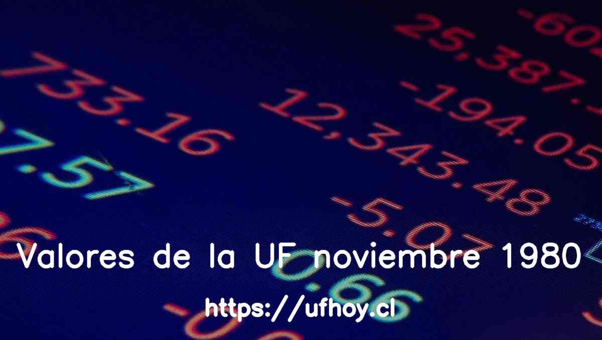 Valores de la UF noviembre 1980