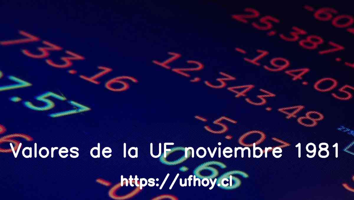 Valores de la UF noviembre 1981