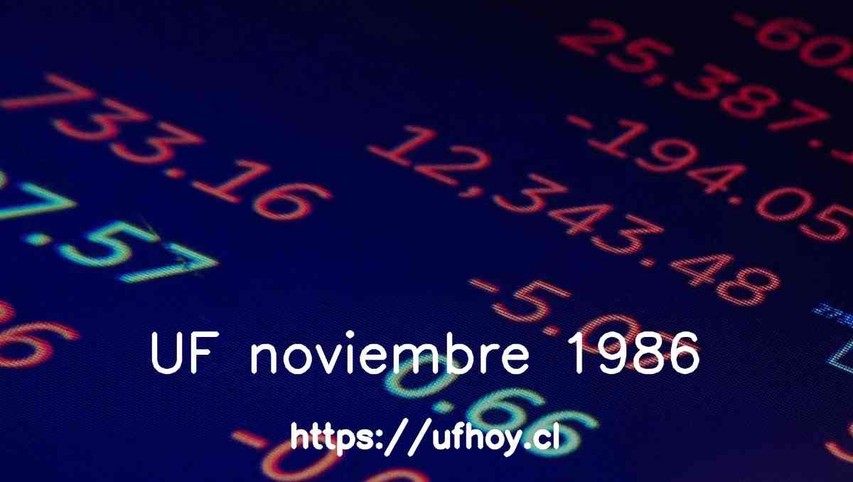 Valores de la UF noviembre 1986