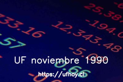 Valores de la UF noviembre 1990