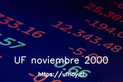 Valores de la UF noviembre 2000