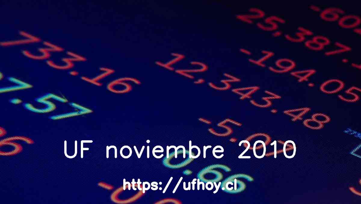 Valores de la UF noviembre 2010