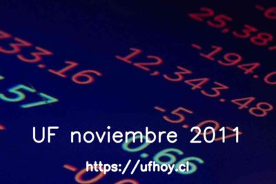 Valores de la UF noviembre 2011