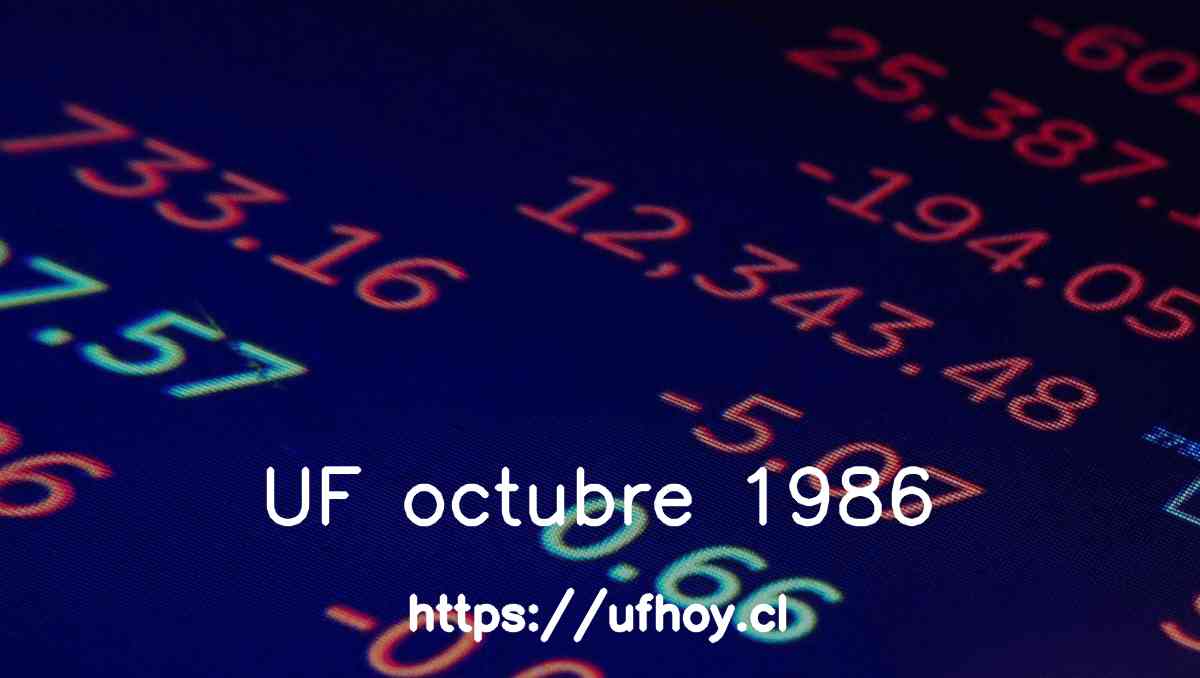 Valores de la UF octubre 1986