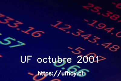 Valores de la UF octubre 2001