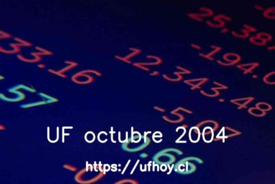 Valores de la UF octubre 2004