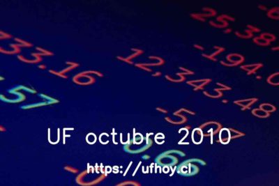 Valores de la UF octubre 2010