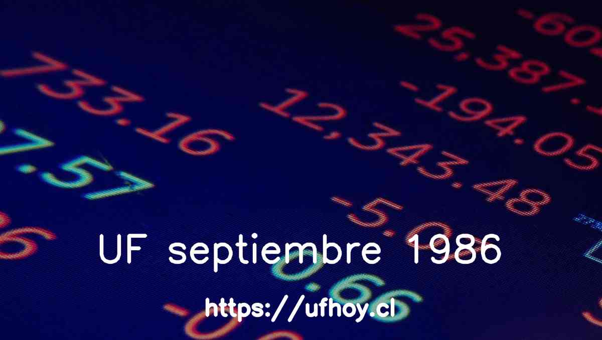 Valores de la UF septiembre 1986