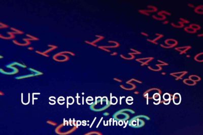 Valores de la UF septiembre 1990