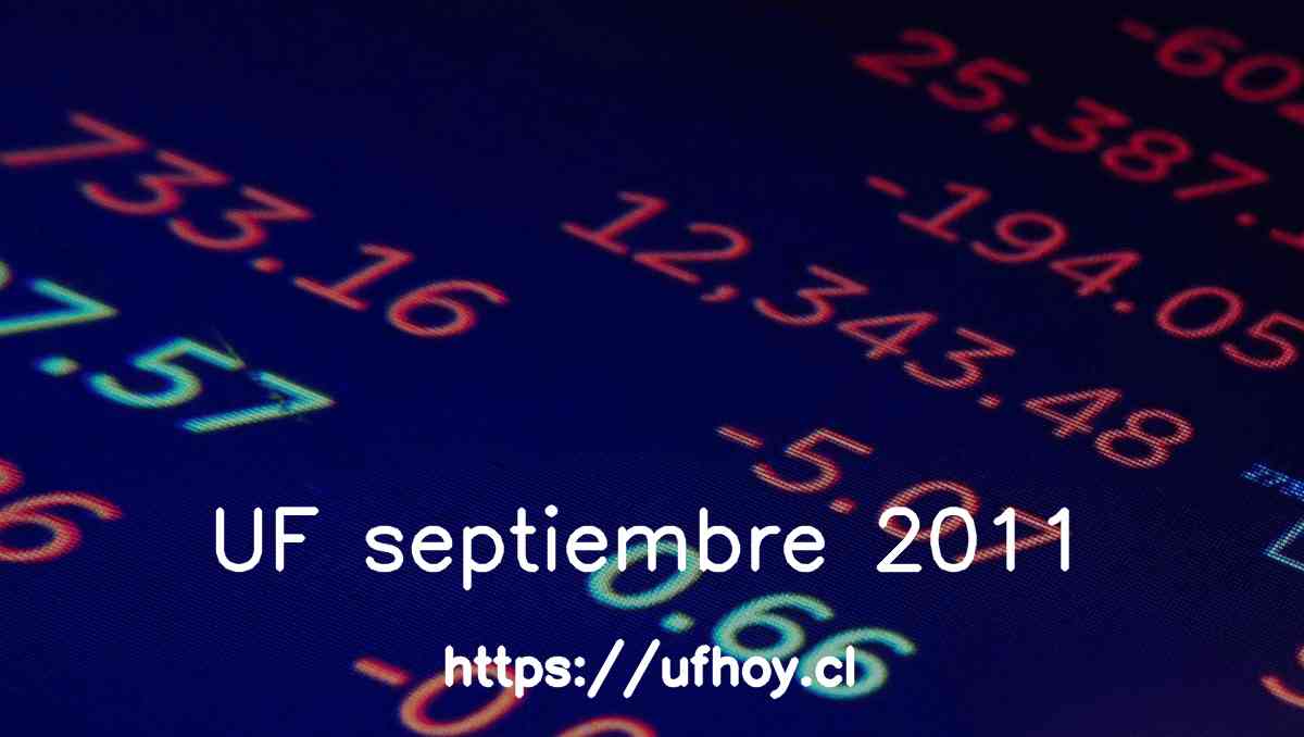 Valores de la UF septiembre 2011